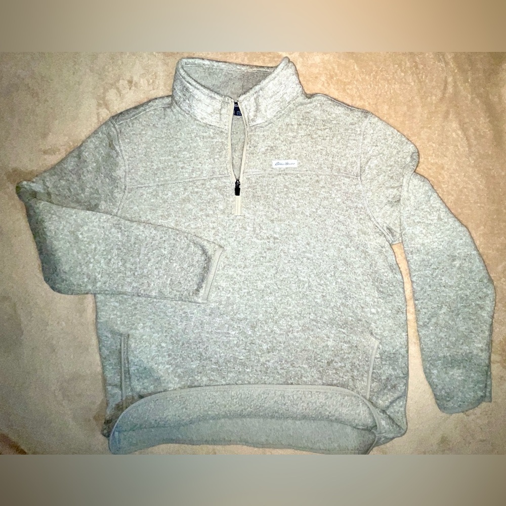 Men's Eddie Bauer Quarter-Zip Fleece Pull-OverSweater Size XL